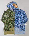 A BATHING APE ABC CAMO SEPARATE SHARK FULL ZIP HOODIE
