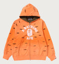 A BATHING APE DESTROY LAYERED RELAXED FIT ZIP HOODIE