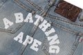 A BATHING APE Ladies' A BATHING APE LOGO BOOTCUT DENIM PANTS