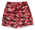 A BATHING APE PLAM TREE CAMO RELAXED FIT BEACH SHORTS