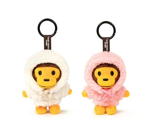 A BATHING APE BABY MILO STORE BABY PLUSH DOLL MILO HOODIE KEYCHAIN