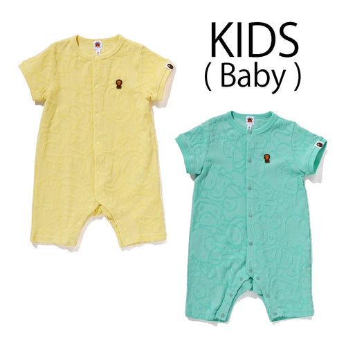 A BATHING APE BAPE KIDS ALL BABY MILO PILE ROMPERS