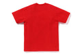 A BATHING APE SPRAY PRINT COLLEGE RELAXED FIT TEE