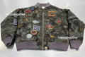 A BATHING APE HYBRID CAMO MULTI BADGE PADDED MA-1 JACKET
