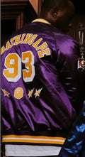 A BATHING APE BAPE x M&N NBA LOS ANGELS LAKERS SATIN JACKET