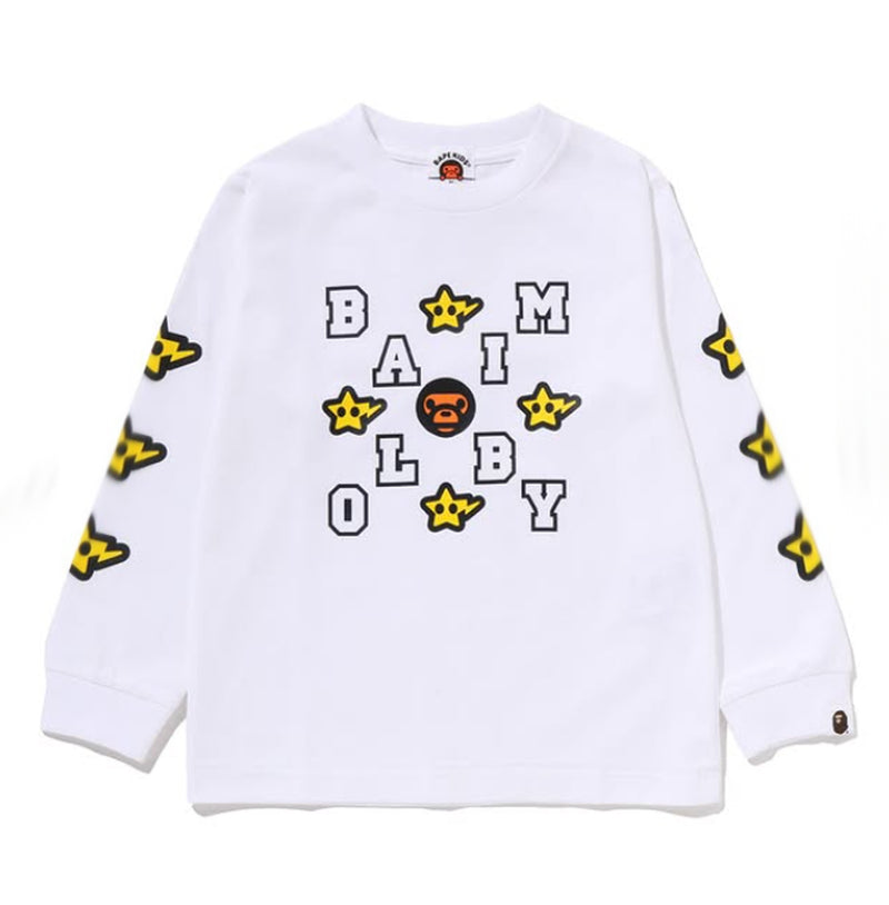 A BATHING APE BAPE KIDS MILOGRAM STA L/S TEE