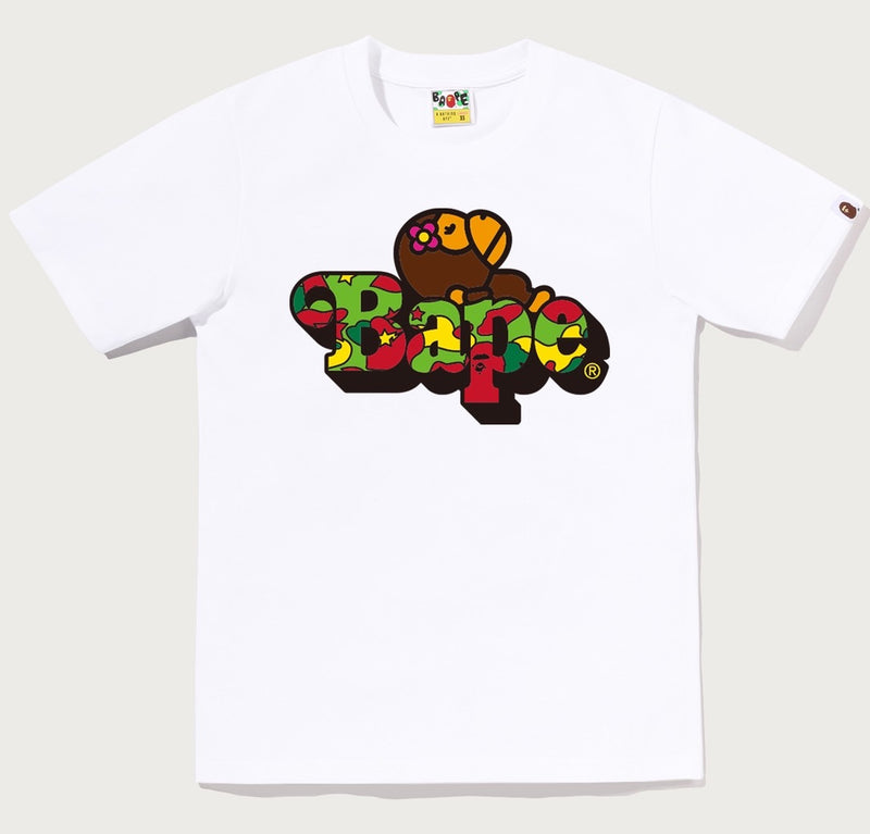 A BATHING APE Ladies' STA CAMO LISA ON BAPE TEE