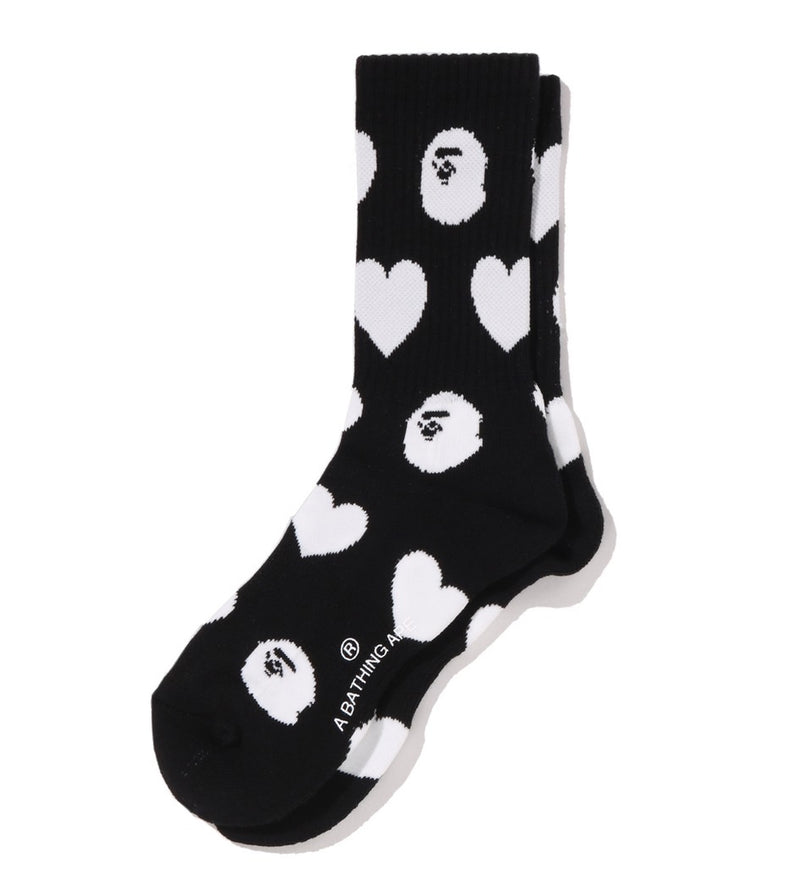 A BATHING APE Ladies' I LOVE BAPE MONOGRAM SOCKS