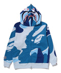 A BATHING APE MEGA ABC CAMO DOUBLE SHARK RELAXED FIT FULL ZIP HOODIE