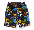 A BATHING APE BAPE KIDS MILO SAFARI BLOCK BEACH SHORTS