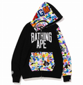 A BATHING APE MULTI CAMO NYC LOGO SHARK HOODIE