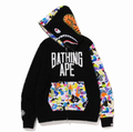 A BATHING APE MULTI CAMO NYC LOGO SHARK HOODIE