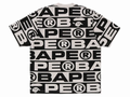 A BATHING APE LUX SPORT PATTERN OVERSIZED TEE