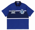 A BATHING APE COLOR BLOCKING OVERSIZED RUGBY POLO