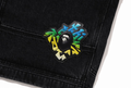 A BATHING APE PATCH 2 TONE WASHED WORK SHORTS