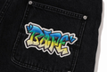 A BATHING APE PATCH 2 TONE WASHED WORK SHORTS