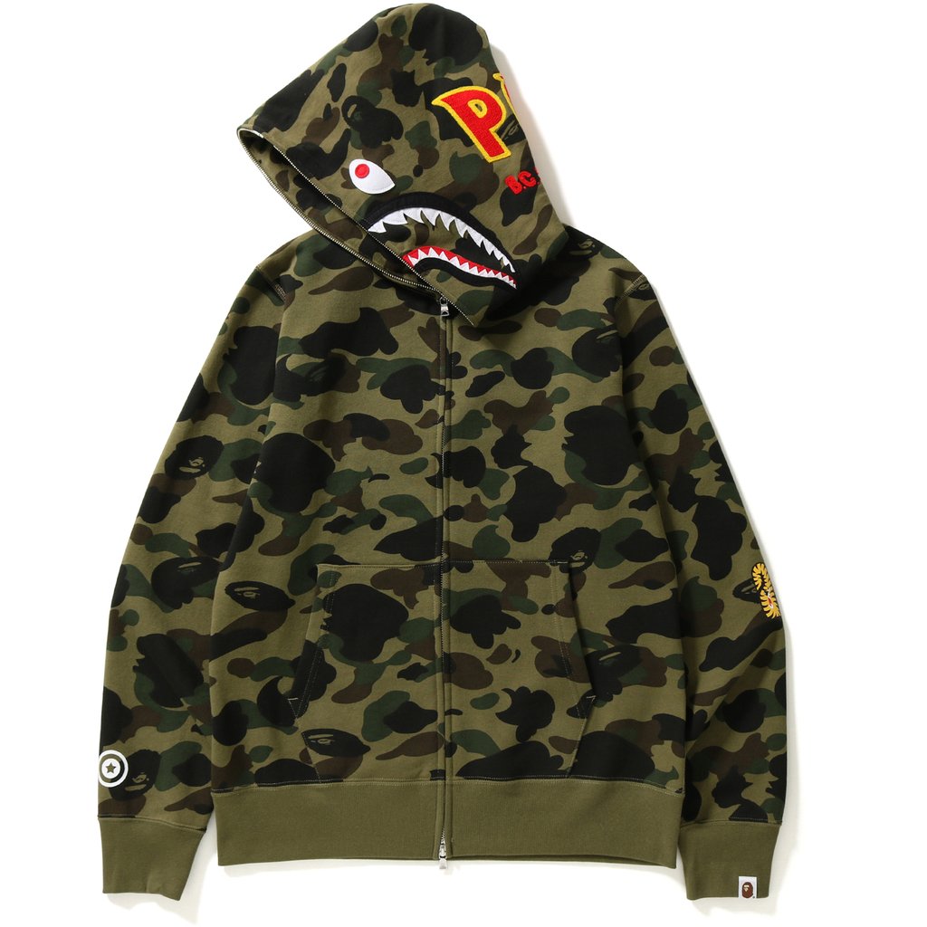 Bape ponr clearance shark hoodie camo