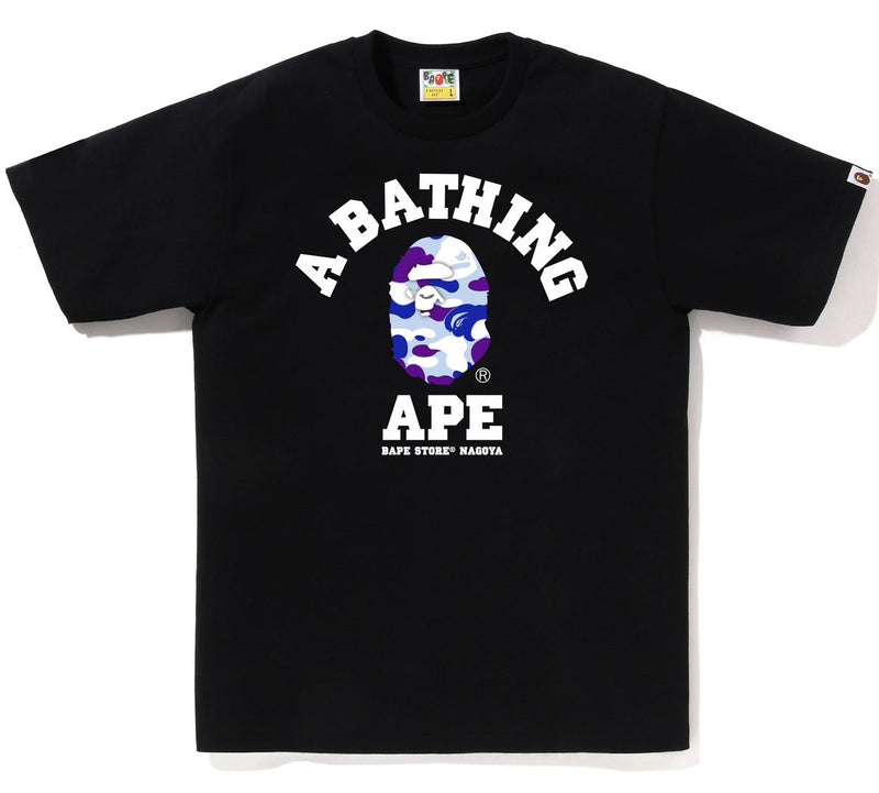 A BATHING APE JAPAN LIMITED COLLECTION BAPE STORE NAGOYA CAMO COLLEGE TEE