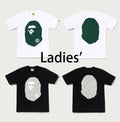 A BATHING APE Ladies' CROC PATTERN BIG APE HEAD TEE