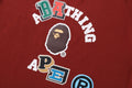 A BATHING APE MULTI FONTS RELAXED FIT COLLEGE HEAVY WEIGHT TEE