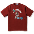 A BATHING APE MULTI FONTS RELAXED FIT COLLEGE HEAVY WEIGHT TEE