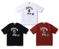 A BATHING APE MULTI FONTS RELAXED FIT COLLEGE HEAVY WEIGHT TEE