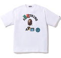 A BATHING APE MULTI FONTS RELAXED FIT COLLEGE HEAVY WEIGHT TEE