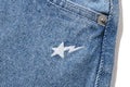 A BATHING APE Ladies' DAMAGED HIGHWAIST WIDE DENIM PANTS