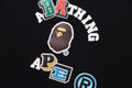 A BATHING APE MULTI FONTS RELAXED FIT COLLEGE HEAVY WEIGHT TEE