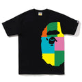 A BATHING APE COLOR BLOCK SIDE BIG APE HEAD TEE