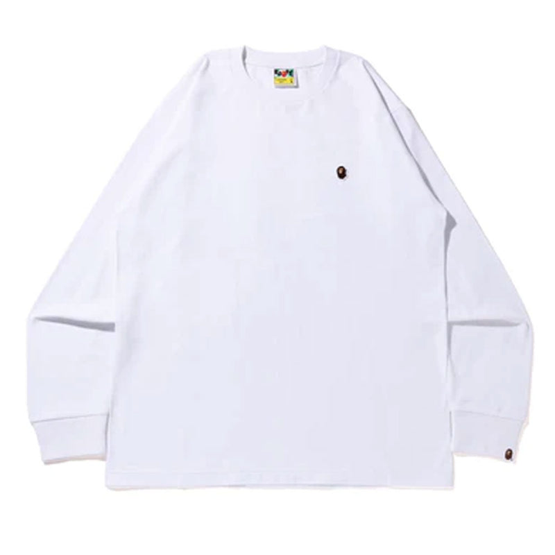 A BATHING APE MENS APE HEAD ONE POINT L/S TEE -ONLINE EXCLUSIVE-