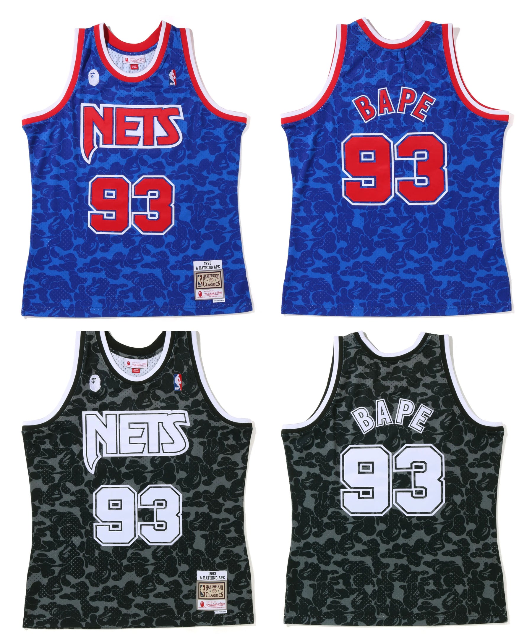 BATHING APE BAPE x M&N Mitchell & Ness BROOKLYN NETS JERSEY TANK TOP