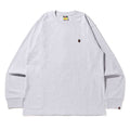 A BATHING APE MENS APE HEAD ONE POINT L/S TEE -ONLINE EXCLUSIVE-
