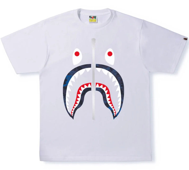 A BATHING APE SAND CAMO SHARK TEE