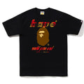 A BATHING APE BLOCK CHECK WGM APE HEAD TEE