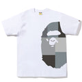 A BATHING APE COLOR BLOCK SIDE BIG APE HEAD TEE