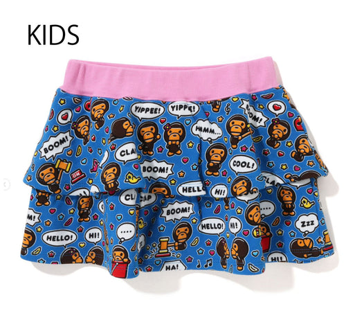 A BATHING APE BAPE KIDS BABY MILO SPEECH BALLOON FRILL SKIRT
