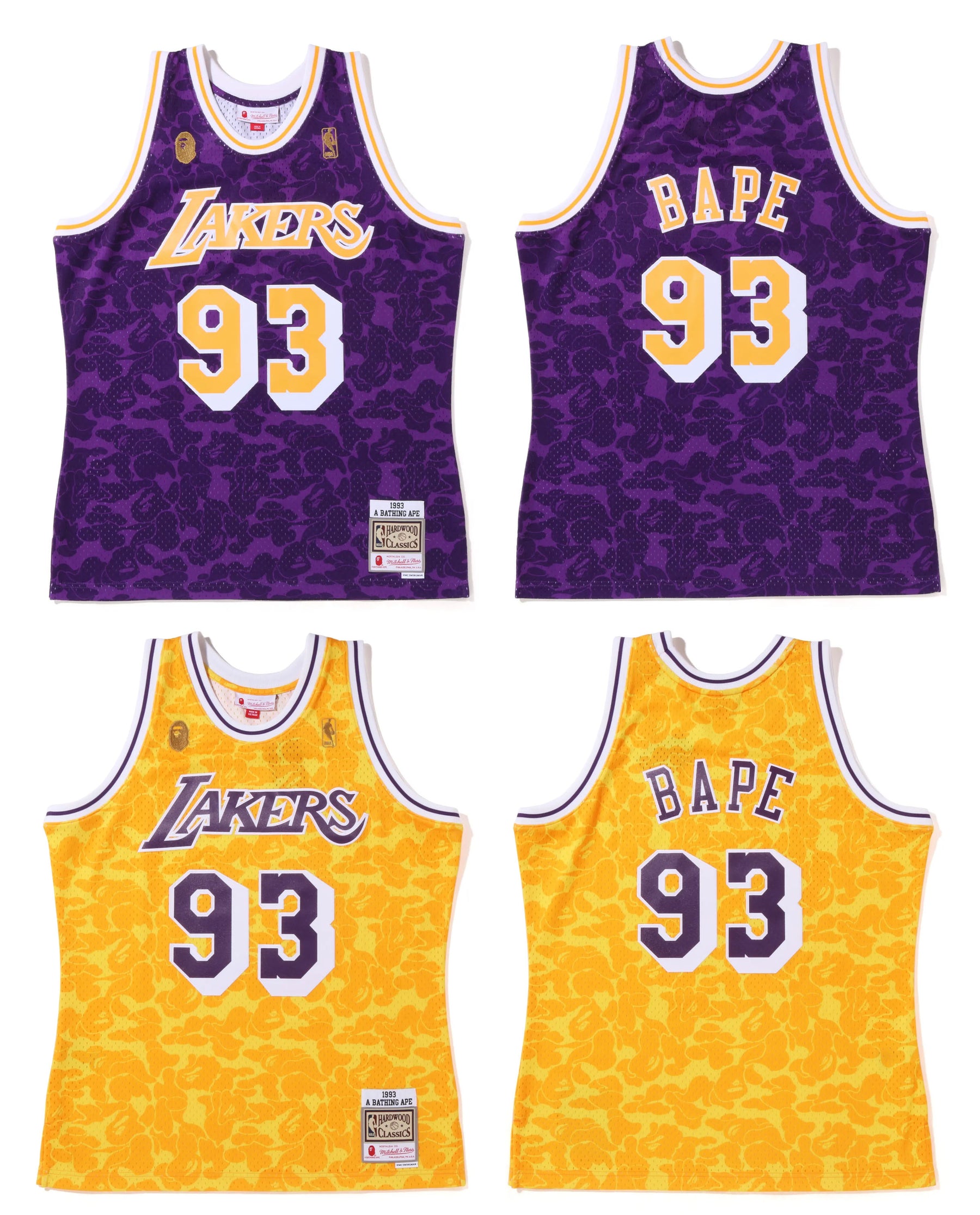 Mitchell Ness X Bape Lakers a bathing ape