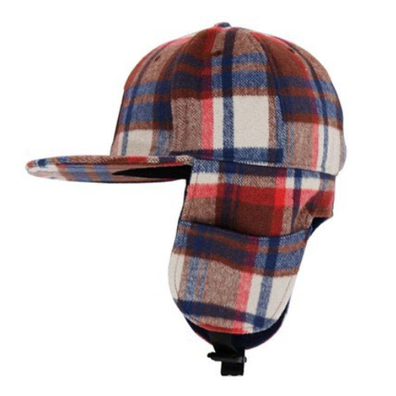 A BATHING APE BAPE CHECK EARMUFFS CAP