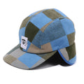 A BATHING APE BLOCK CHECK EARMUFFS CAP