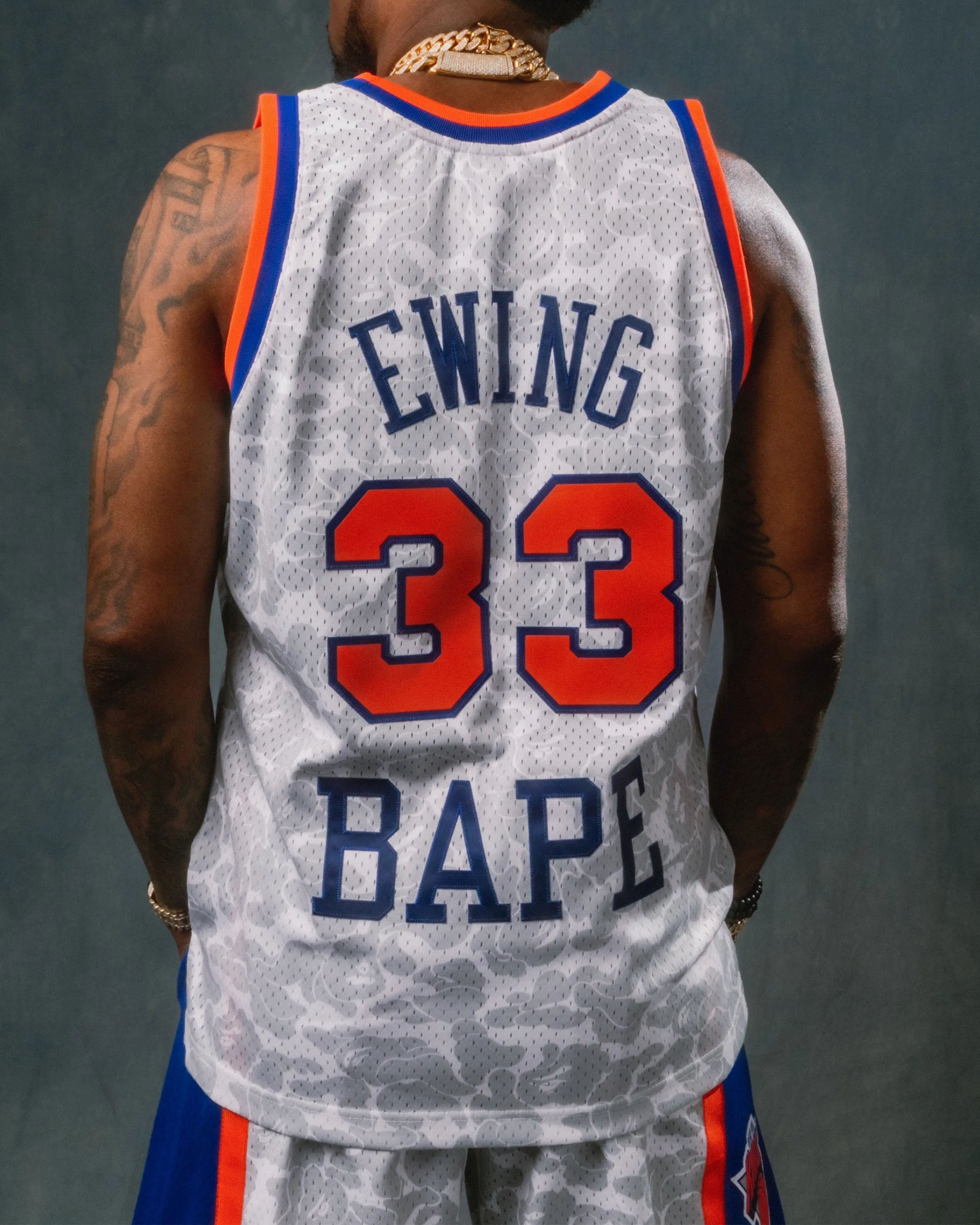 BAPE X MITCHELL & NESS NEW YORK KNICKS JERSEY TANK TOP MENS