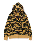 A BATHING APE 1ST CAMO APE HEAD PATCHED FULL ZIP HOODIE