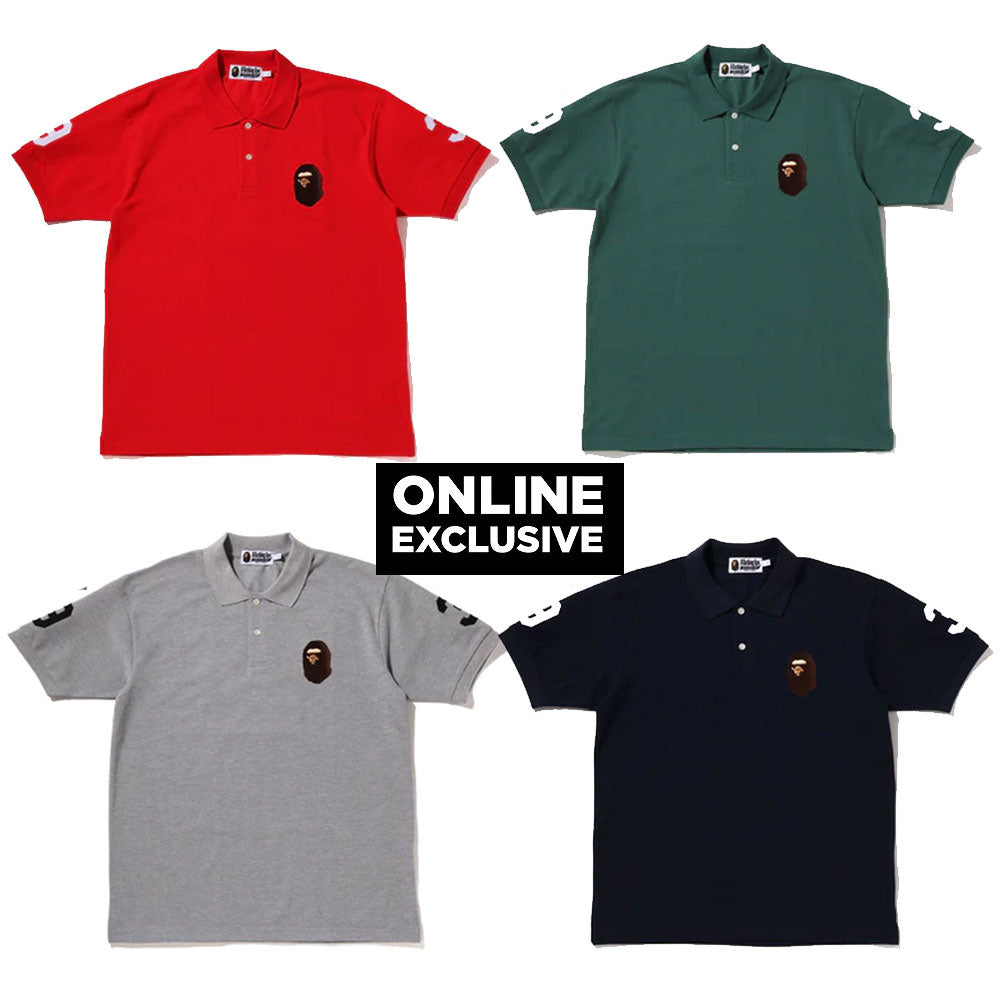 BAPE Large Ape Head Polo Red