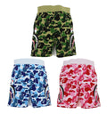 A BATHING APE BIG ABC CAMO SIDE SHARK SWEAT SHORTS