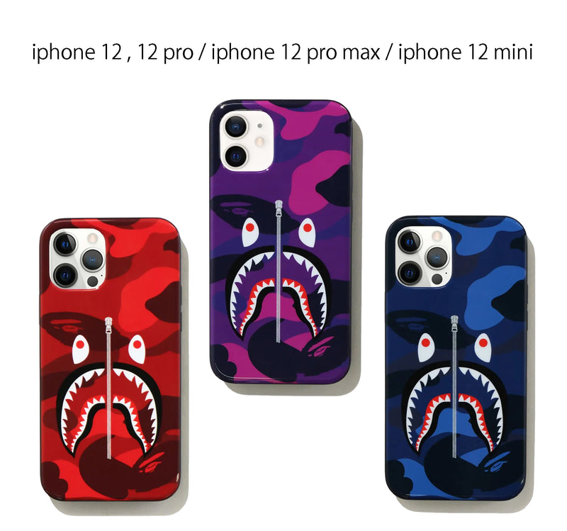 A BATHING APE COLOR CAMO SHARK IPHONE 12 / 12 PRO / PRO MAX / MINI CASE