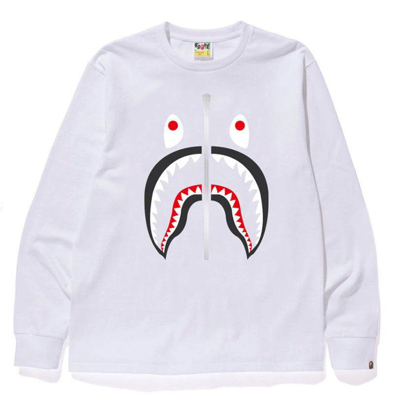 A BATHING APE SHARK L/S TEE