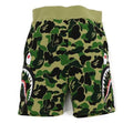 A BATHING APE BIG ABC CAMO SIDE SHARK SWEAT SHORTS