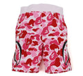 A BATHING APE BIG ABC CAMO SIDE SHARK SWEAT SHORTS