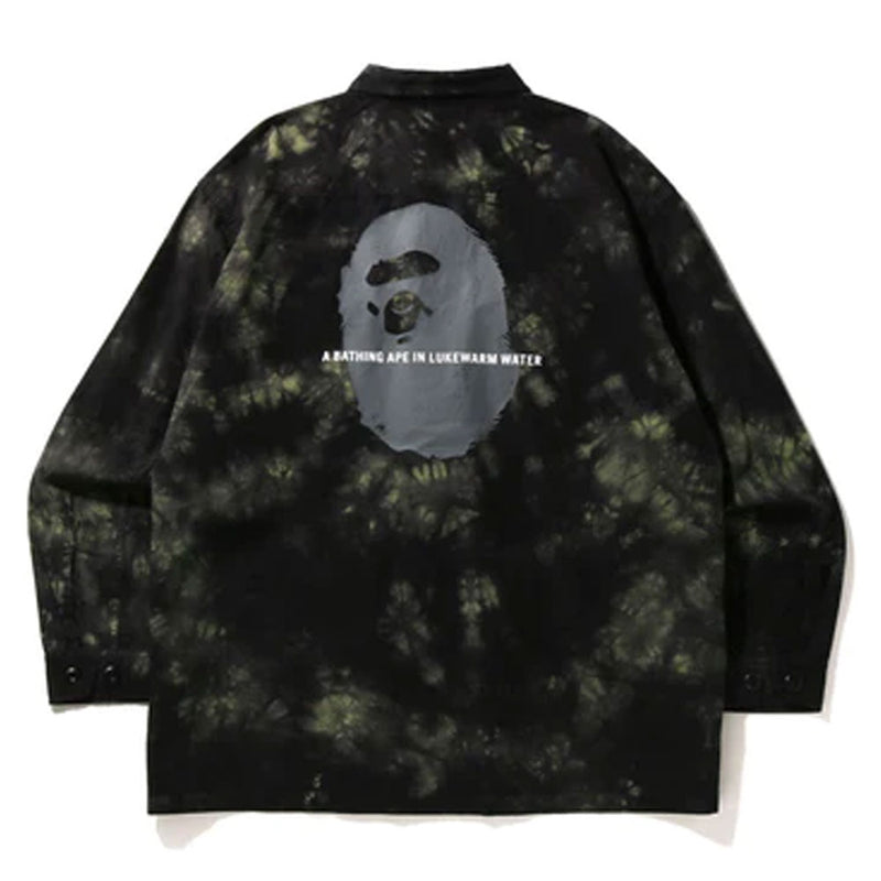 A BATHING APE TIE DYE ARMY JUNGLE FATIQUE SHIRT JACKET