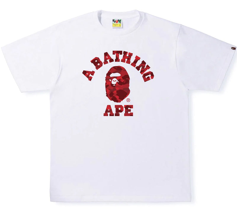 A BATHING APE COLOR CAMO COLLEGE TEE